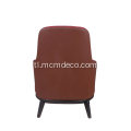 Modernong Estilo Red Leslie Highback Fabric Armchair